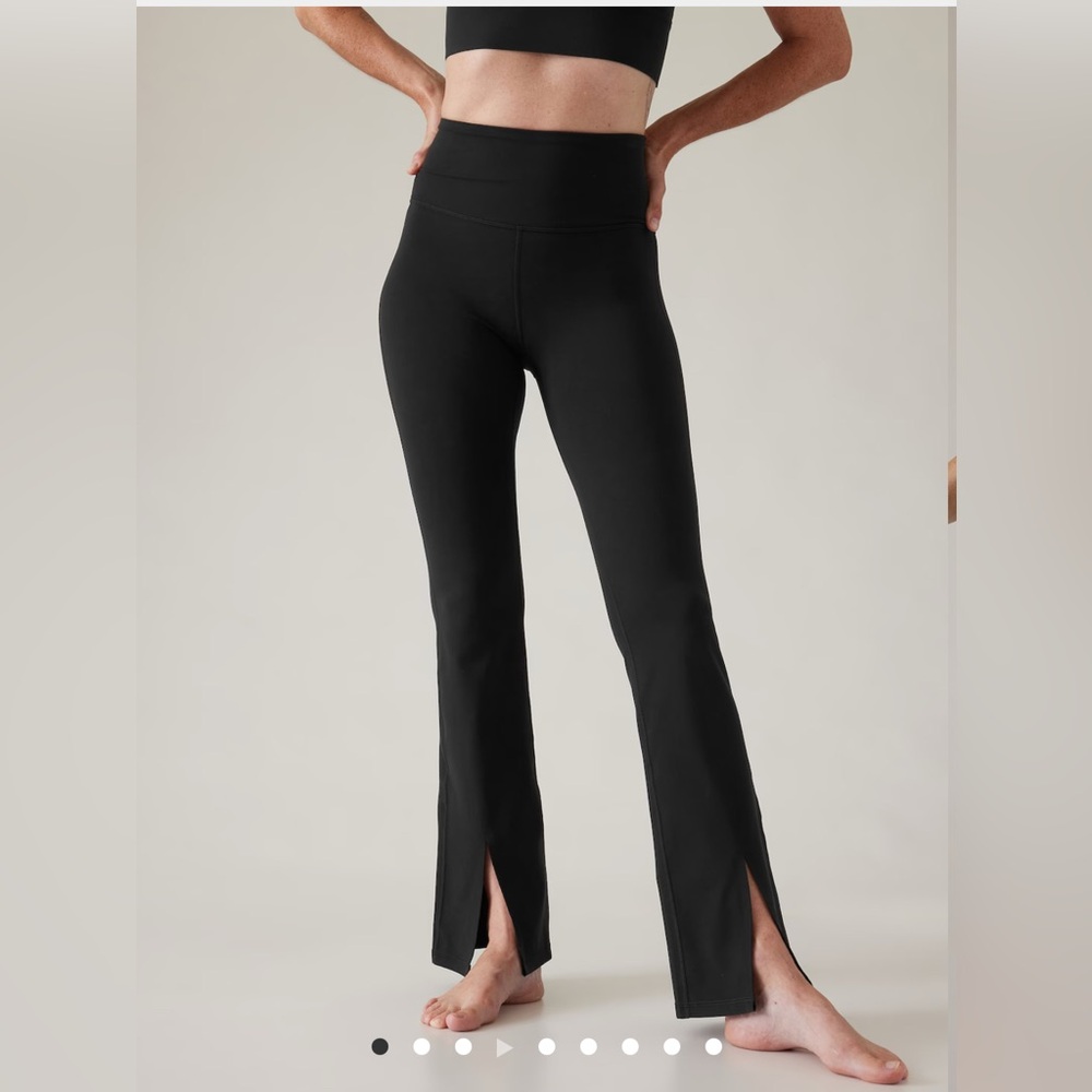 Athleta ELATION SPLIT FLARE PANT, Black, Size XS Petite